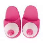 Pink Plush Boobs Slippers - Image 4