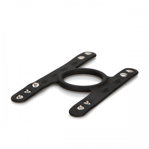 Tri-Snap Cock and Balls Silicone Cage Black - Image 3