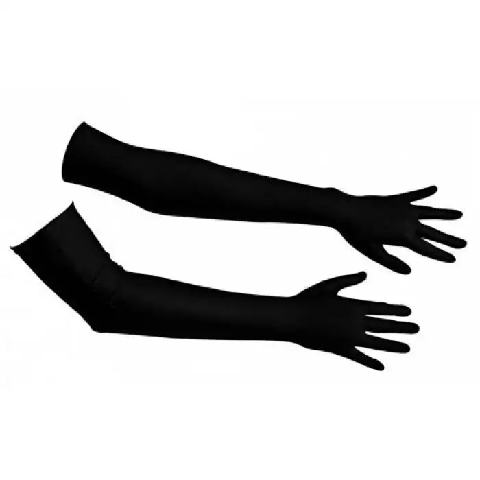 Extra Long Satin Gloves by Cottelli - Image 2