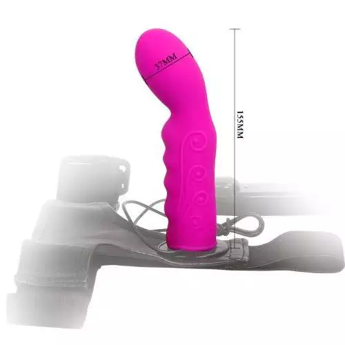 ULTRA HARNESS PRETTY PURPLE STRAP-ON 5".ΜΕ ΔΟΝΗΣΗ - Image 2