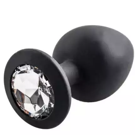 Black silicone buttplug Small size