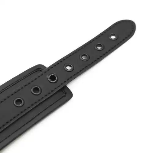 Premium Μαύρο Κολάρο Bondage με λουρί - Image 7