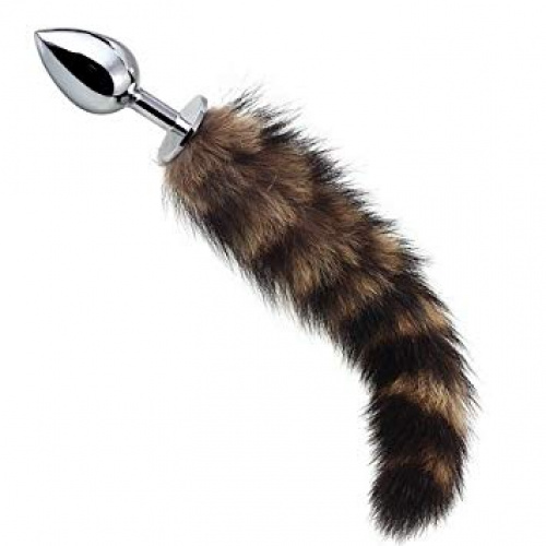 Metal butt plug with racoon tail - Image 2