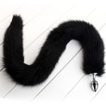 Metal butt plug with huge black tail - Image 5
