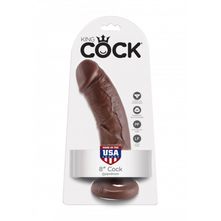 King Cock 20 cm realistic cock brown
