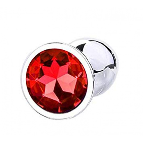 Metal Butt plug with red Diamond S,M,L - Image 3