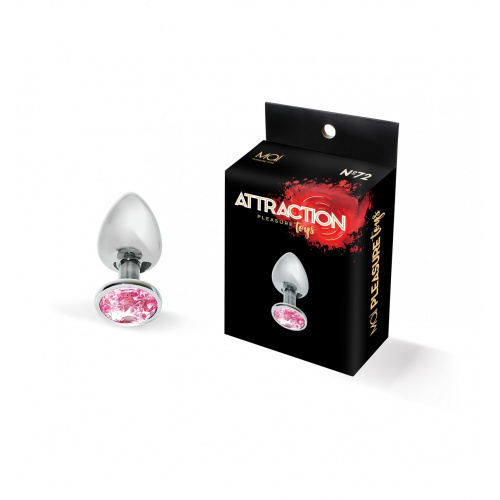 Metal buttplug with pink diamond in choice of Small and Medium size - Image 1
