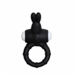 Power Clit Silicone Cockring Black - Image 2