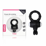 Power Clit Silicone Cockring Black