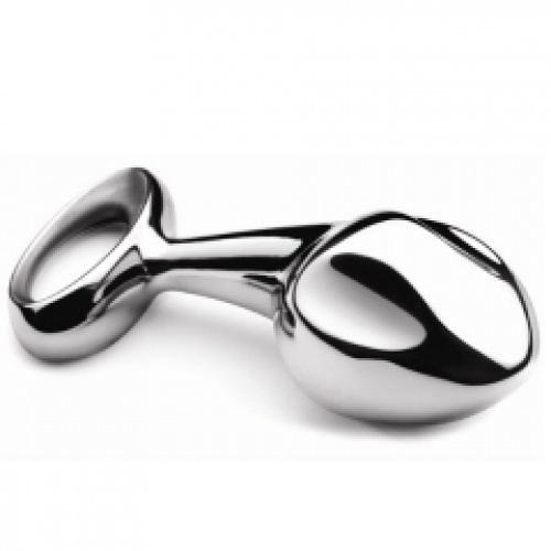 Pure Plugs Medium Luxury Metal Butt Plug-silver - Image 1