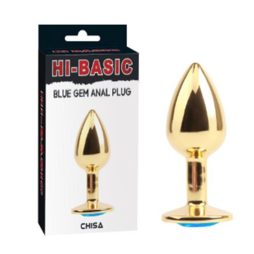 Blue gem anal plug gold - Image 1