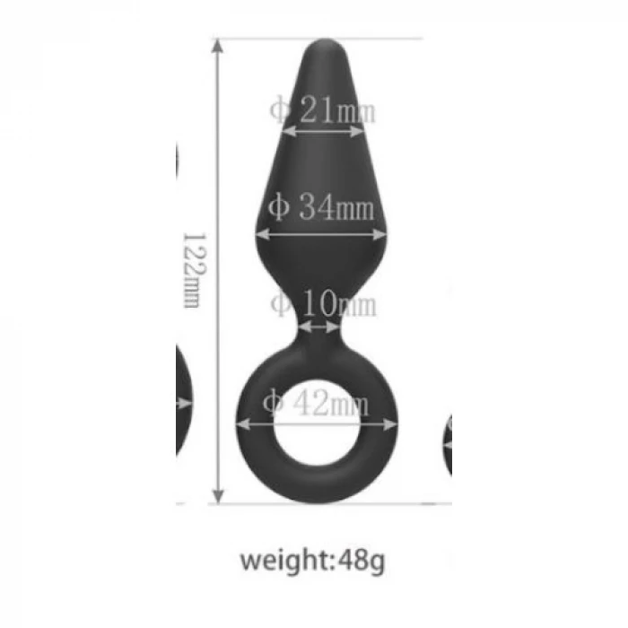 Medium Silicone Anal Wedge With Long Handle - Image 2