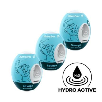 Satisfyer set: 3 "Savage" masturbator eggs