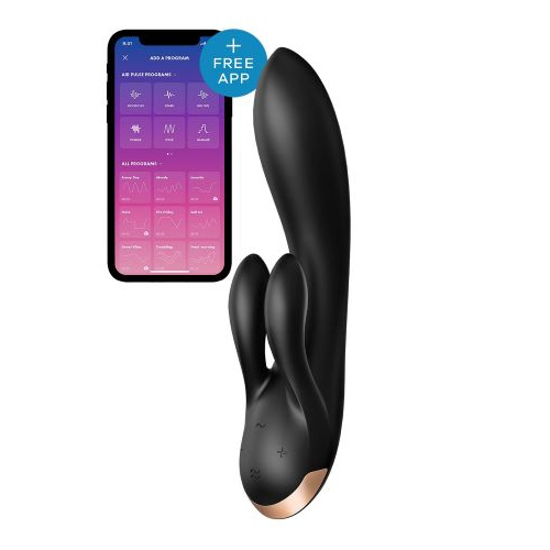 Satisfyer Δονητής Double Flex με App εφαρμογή – Black - Image 9
