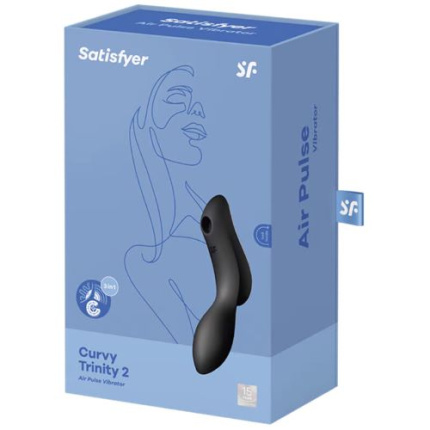 Satisfyer Curvy Trinity 2 Διέγερση κλειτορίδας με παλμικά κύματα αέρα και διέγερση σημείου G με δονήσεις