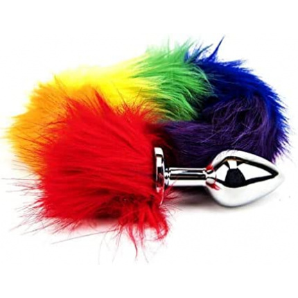 Pride Rainbow Fluffy Ουρά Μικρή Σφήνα