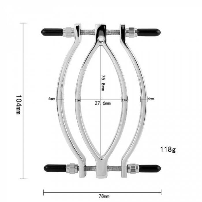 Stainless Steel Lip Clamp Bdsm4u - Love & Life - Image 2