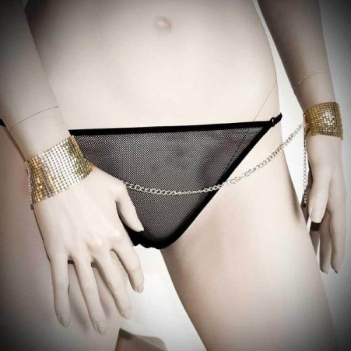 Désir Métallique Handcuff Gold - Image 5
