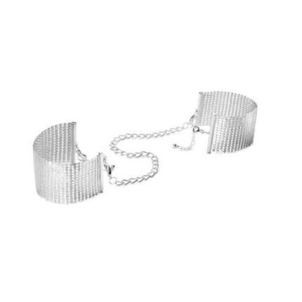 Désir Metallique- Handcuffs - Silver Μετατρέψιμο βραχιόλι με αποσπώμενη και ρυθμιζόμενη αλυσίδα.