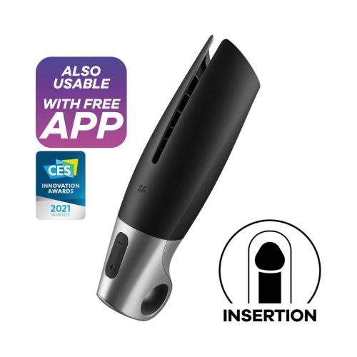 SATISFYER Power Masturbator black silver - Image 1