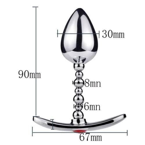 BENDABLE ONE BALL METAL BUTT PLUG MEDIUM - Image 6