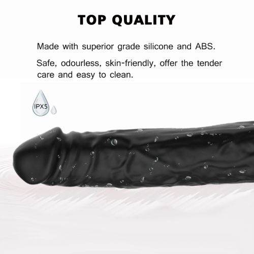 TERRY 10 Mode Black G Spot Silicone Dildo Vibrator - Image 5