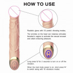 TERRY 10 MODE FLESH G SPOT SILICONE DILDO VIBRATOR - Image 4