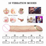 TERRY 10 MODE FLESH G SPOT SILICONE DILDO VIBRATOR - Image 5