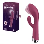 SATISFYER SPINNING RABBIT 1 RED WITH CIRCULAR MOVEMENT