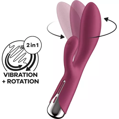 SATISFYER SPINNING RABBIT 1 RED WITH CIRCULAR MOVEMENT - Image 2