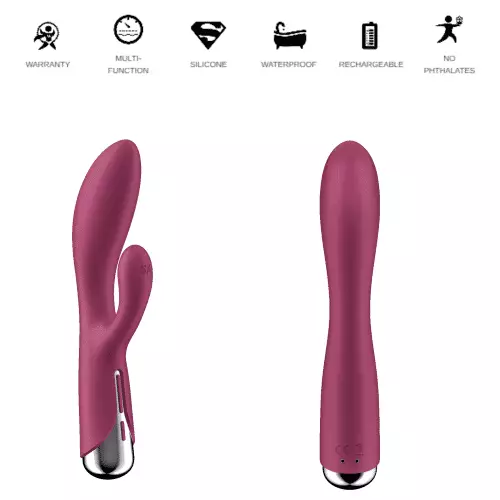 SATISFYER SPINNING RABBIT 1 RED WITH CIRCULAR MOVEMENT - Image 10