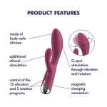 SATISFYER SPINNING RABBIT 1 RED WITH CIRCULAR MOVEMENT - Image 3
