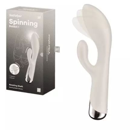 SATISFYER SPINNING RABBIT 1 BEIGE WITH CIRCULAR MOVEMENT(ΜΕ ΚΥΚΛΙΚΗ ΚΙΝΗΣΗ)