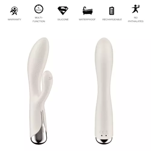 SATISFYER SPINNING RABBIT 1 BEIGE WITH CIRCULAR MOVEMENT(ΜΕ ΚΥΚΛΙΚΗ ΚΙΝΗΣΗ) - Image 10