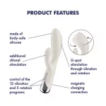 SATISFYER SPINNING RABBIT 1 BEIGE WITH CIRCULAR MOVEMENT(ΜΕ ΚΥΚΛΙΚΗ ΚΙΝΗΣΗ) - Image 11